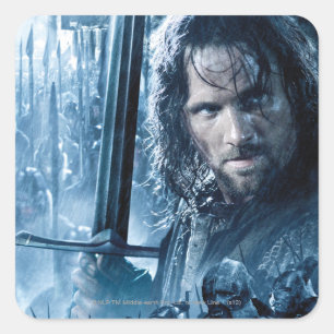 Aragorn Versus Orcs Vierkante Sticker
