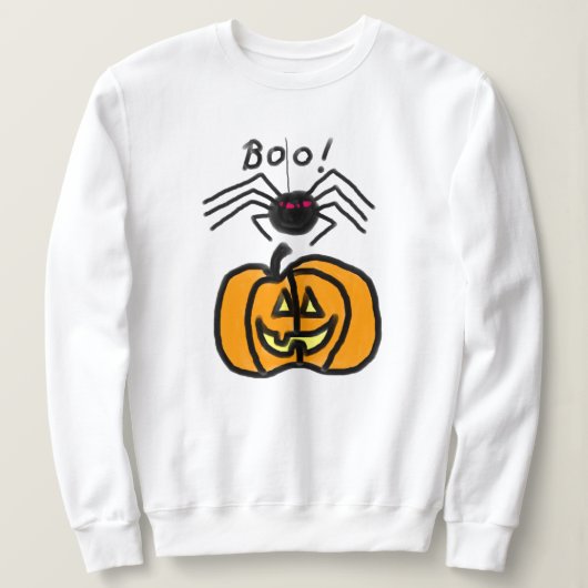 Araignée avec Sweatshirt Citrouille Halloween (Design devant)