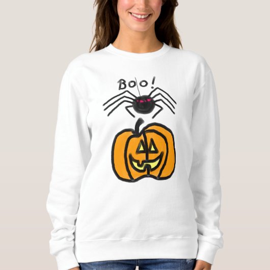 Araignée avec Sweatshirt Citrouille Halloween (Devant)
