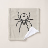 Araignée - Bone White et Bat Black (Gant de toilette)