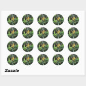 Araignée de jardin bordée ~ autocollant (Feuille)