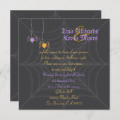 Araignée d'Halloween Faire-part de mariage (Devant / Derrière)