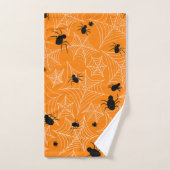 Araignée d'Halloween orange décoratif éffrayant (Serviette à main)