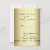 Araignée d'or sur invitation RSVP noire (Dos)