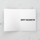 Araignée éffrayante "Boo !" Carte Halloween (Intérieur)