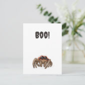Araignée éffrayante "Boo !" Carte postale Hallowee (Debout devant)