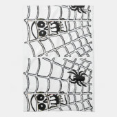 Araignée en Web avec crâne Halloween Serviette de  (Vertical)
