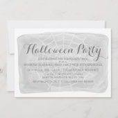 Araignée gris Web Halloween Invitation de la fête (Devant)