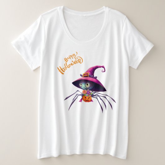 Araignée/Halloween/chute/citrouille (Design devant)