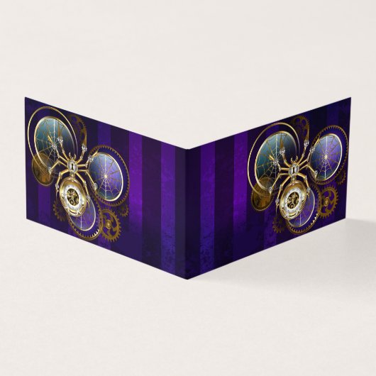 Araignée Steampunk sur fond violet (Outside)