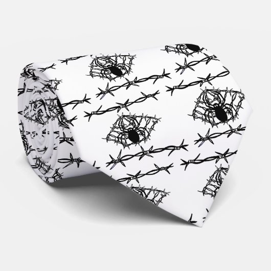 Araignée sur cravate web barbwire (Roulé)