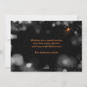 Araignée sur le Web Bonne carte d'Halloween (Dos)