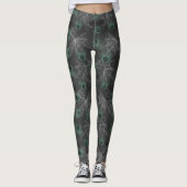 Araignées brillantes vert toxique - Leggings cool  (Devant)