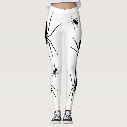 Araignées déplaisantes Halloween Leggings (Devant)