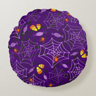Araignées d'Halloween et Coussin pourpre de bonbon