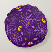 Araignées d'Halloween et Coussin pourpre de bonbon (Dos)