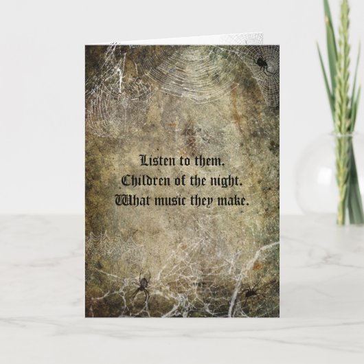 Araignées et carte de Halloween de Webs (Devant)