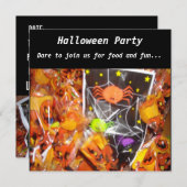 Araignées et Citrouilles Invitation de la fête d'H (Devant / Derrière)