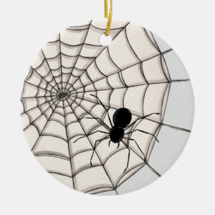 Araignées et ornement en céramique Halloween Web
