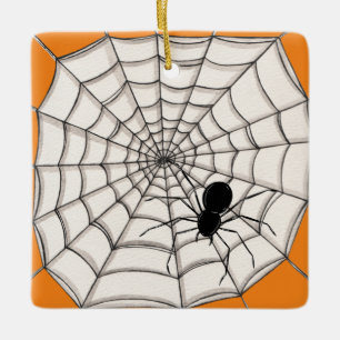 Araignées et ornement en céramique Halloween Web