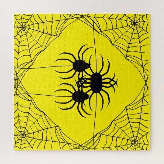 Araignées et puzzle Web, 676 pcs, Jaune (Vertical)