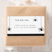 Araignées et rayures étiquette de adresse (En situation)