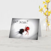 Araignées obtenues ? Carte de voeux de Halloween (Fleur jaune)
