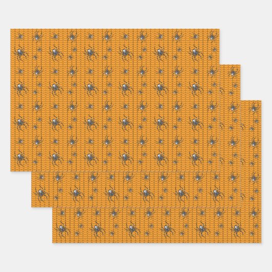 Araignées sur le jeu de papier d'enveloppement de  (Lot)