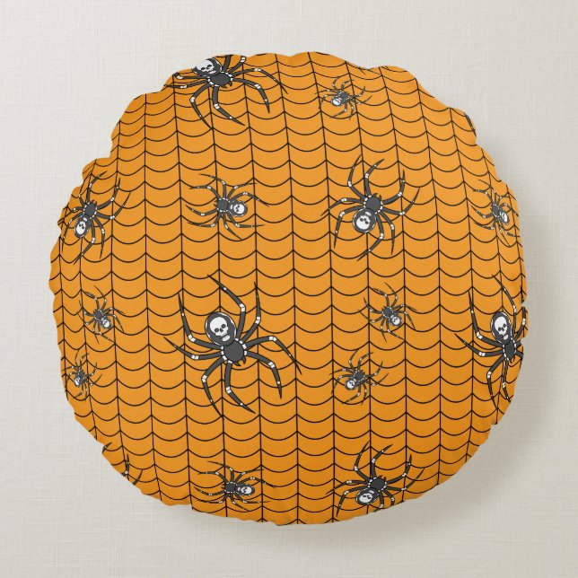 Araignées sur Parade Coussin rond (Devant)