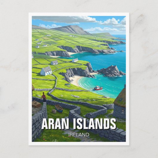 Aran Islands Ierland Reizen Briefkaart (Voorkant)