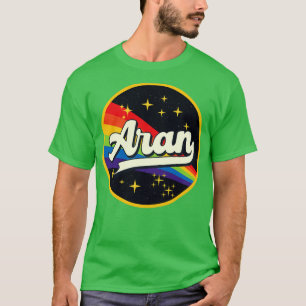 Aran regenboog in ruimte  stijl t-shirt