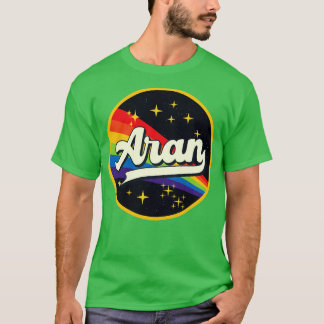 Aran regenboog in ruimte stijl t-shirt