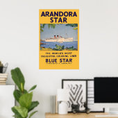 Arandora Star Cruise Ship Poster Vintage Maritime (Bureau à domicile)