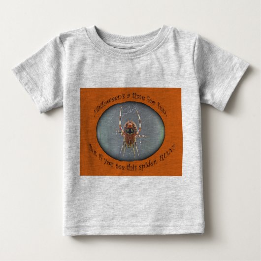 Araneus Orb Weaver Spider Halloween T-shirt bébé (Devant)