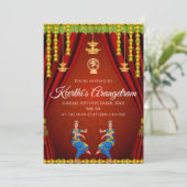 Arangetram uitnodiging & Arangetram ceremonie uitn (Staand voorkant)