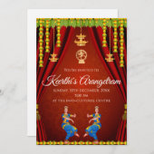 Arangetram uitnodiging & Arangetram ceremonie uitn (Voorkant / Achterkant)