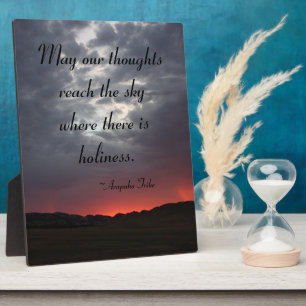 Arapaho Indian Quote Photo Plaque Fotoplaat