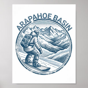 Arapahoe Basin Snowboarder Poster