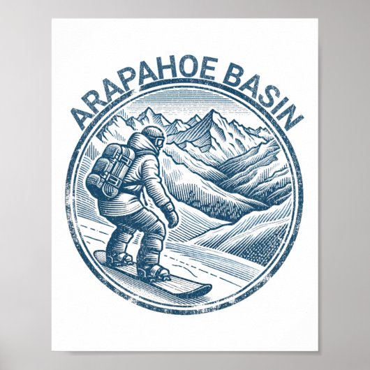 Arapahoe Basin Snowboarder Poster (Voorkant)
