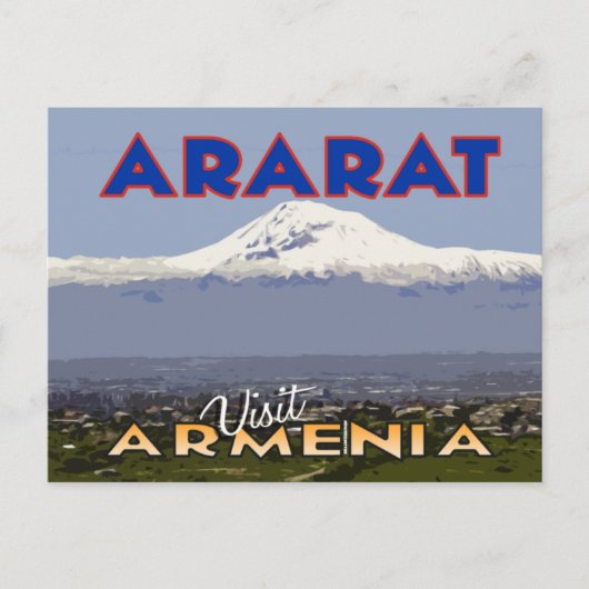 Ararat, bezoek Armenië briefkaart (Voorkant)
