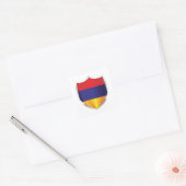 ArArmenia Silver Shield Flag Vierkante Sticker (Envelop)