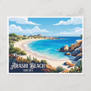 Arashi Beach Noord Aruba Briefkaart
