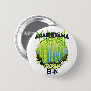 Arashiyama Japan reizen logo Ronde Button 5,7 Cm