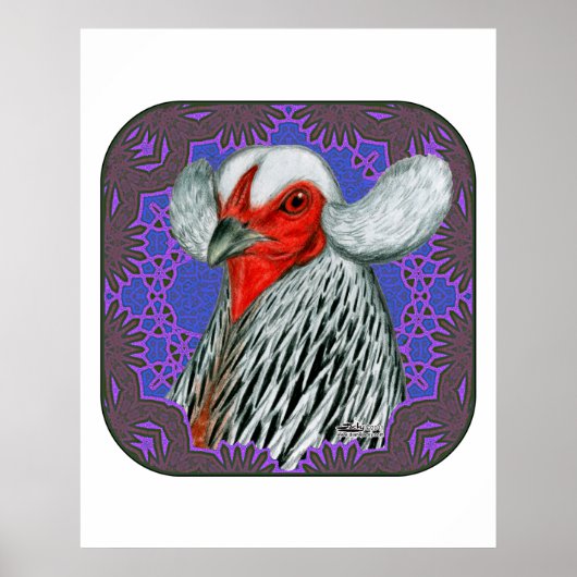 Araucana Head Framed Poster (Voorkant)