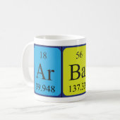 Arbab tasse de nom de table périodique (Devant gauche)