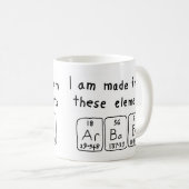 Arbab tasse de nom de table périodique (Devant droit)