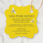 Arbee ronde miel pot jaune étiquette swing (Dos)