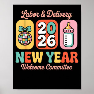 Arbeid & Bevalling 2026 Nieuwjaars Welkom Comité Poster