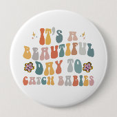 Arbeid en levering Verpleegkundige Afstuderen L & Ronde Button 4,0 Cm (Voorkant)