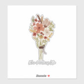 Arbeid en levering Verpleegkundige Floral Sticker (Vel)